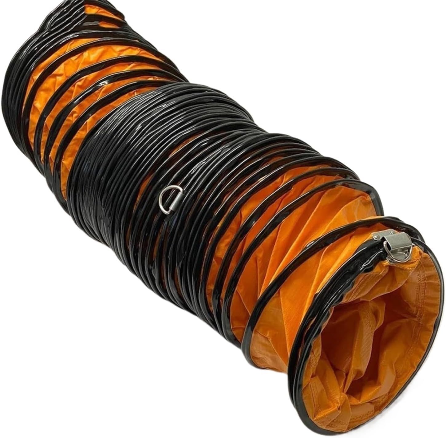 Telescopic PVC Flexible Folding Duct Hose, Flame Retardant HVAC Ducting with Adjustable Rope D Hook, Easy Storage, for Free Hanging Blower Support(6.6ft,Diameter - 400 mm)