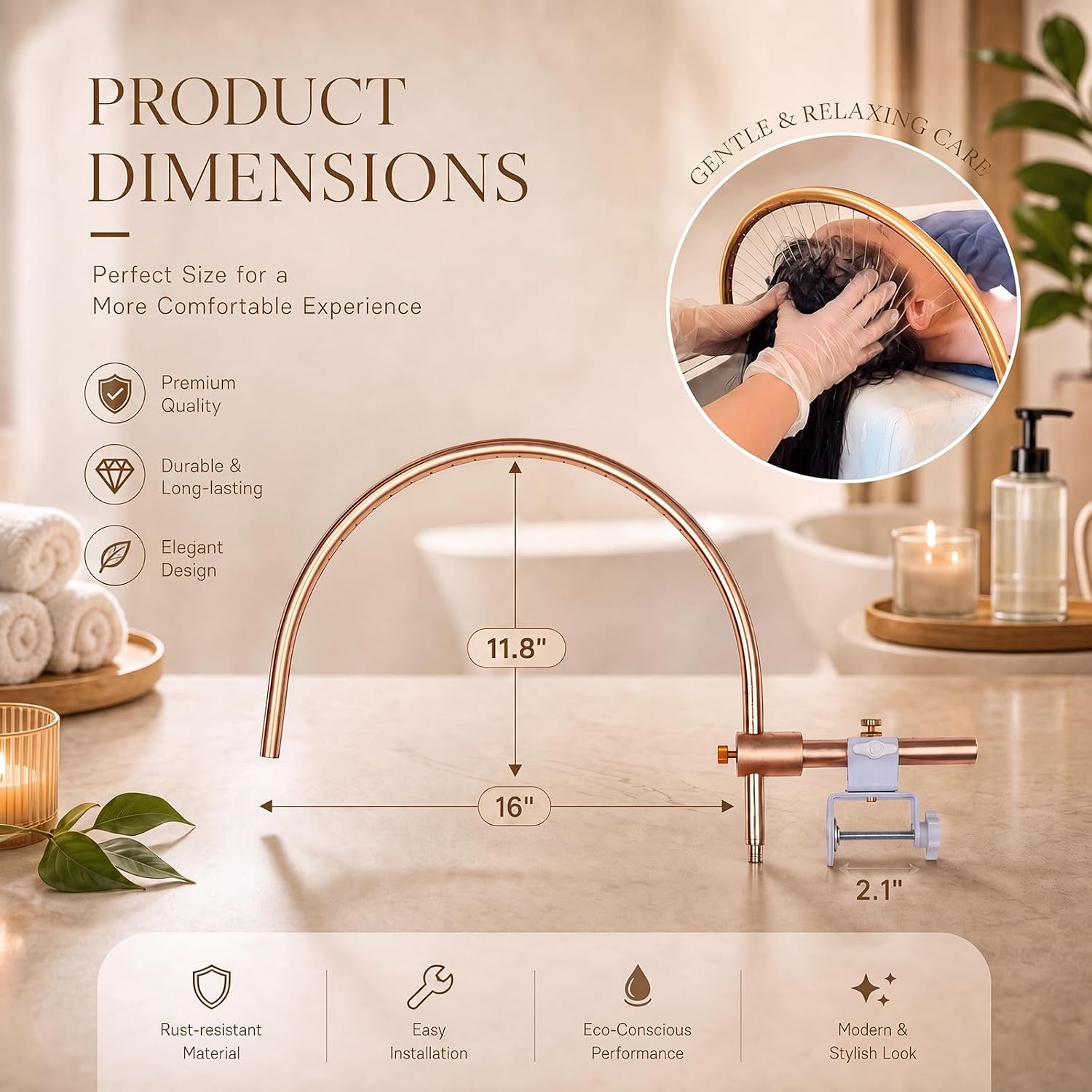 Head Spa Equipment,Compatible with Most Shampoo Beds and Shampoo Chairs
