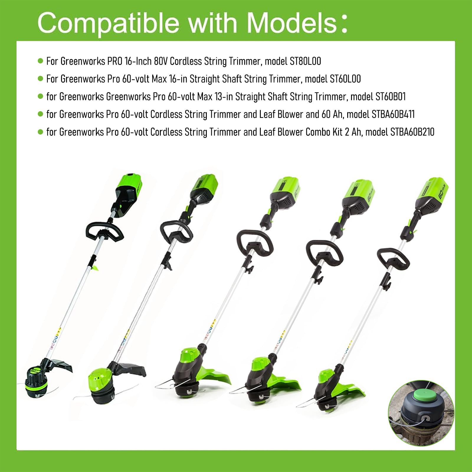 Amazon.com : Replacement Spool Line For Greenworks 40V String