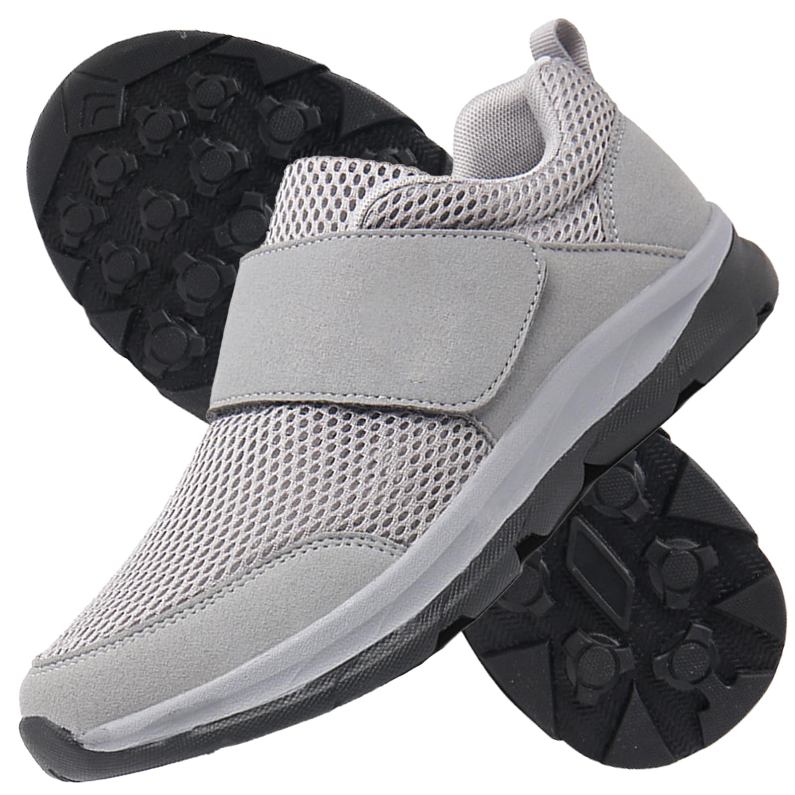 Zapatos ortopédicos Deportivos para Caminar Mujer Ancho Especial Diabéticos Gris 44 270mm