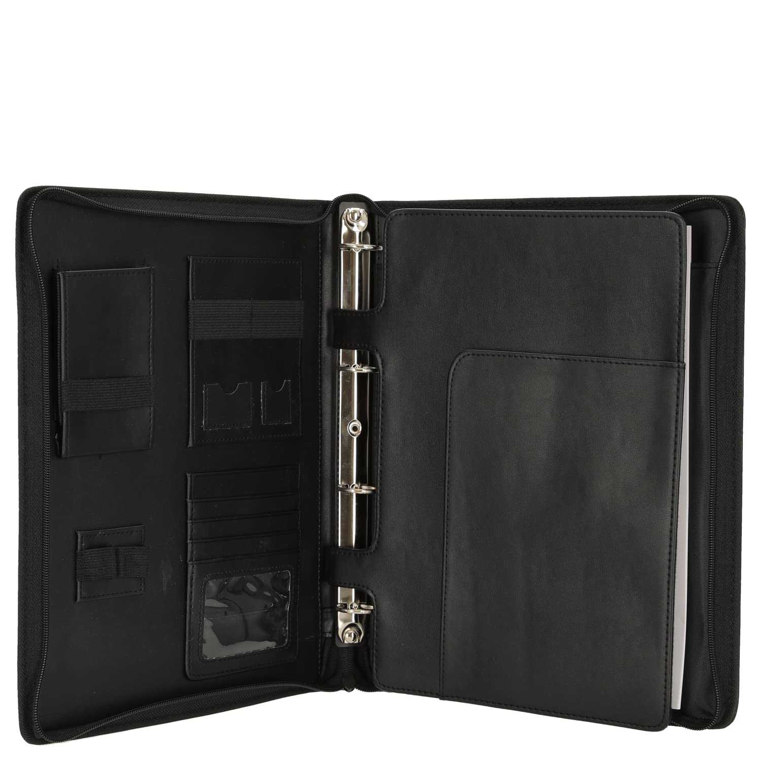 Juscha porte-bloc en simili cuir avec portatablet Imperia Alassio – 33,5 x 27,5 x 4 cm – Noir – 30107