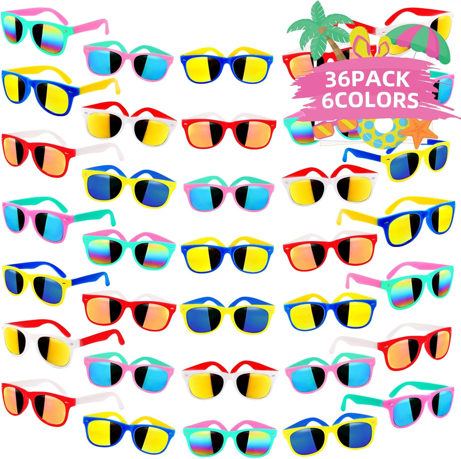 36 Pack Kids Sunglasses Bulk Party Favors for Kids 4812