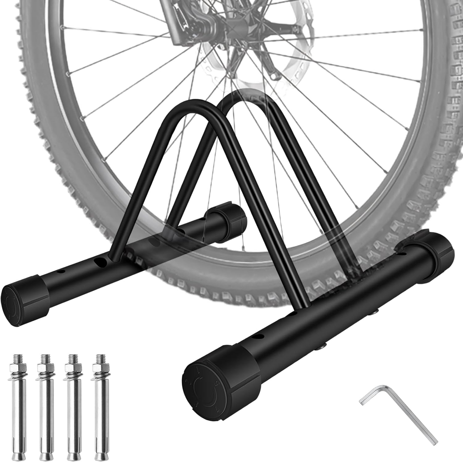 MuGaoDee 自転車 スタンド 転倒防止 屋外 台風対策 錆ない ロードバイク スタンド 自転車スタンド 倒れない サイクルスタンド 駐輪スタンド 横幅調節可能 バランス調節でき 盗難防止 ロードバイクスタンド 組み立て簡単 収納便利 スチール製 錆びにくい 屋内 屋外 自転車用メンテナンススタンド 自転車 転倒防止 アンカボルト 固定対応 日本語取扱説明書
