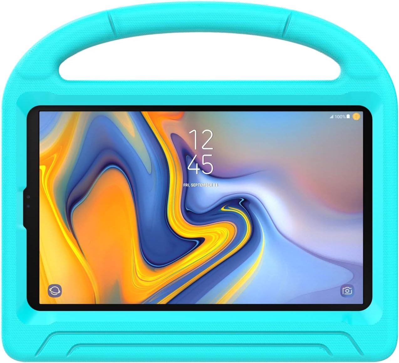 BMOUO Kids Case for Samsung Galaxy Tab A 8.0 2018 SM-T387, Shockproof Light Weight Protective Handle Stand Kids Case for Tab A 8.0 Inch 2018 Release Tablet - Turquoise