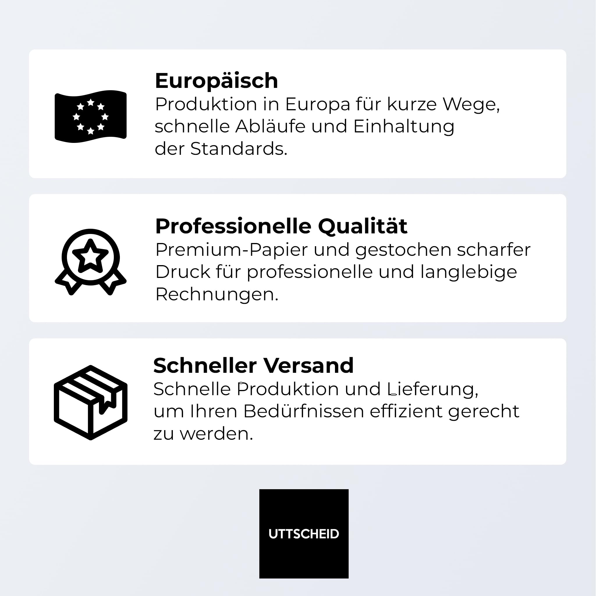 >Personalisierte< Rechnung selbstdurchschreibend mit farbigem Durchschlag, mit Netto- und Bruttobetrag, MwSt. uvm.n weiß/gelb, 50 Blatt - UTTSCHEID (Personalisierte, 5)