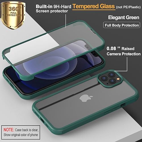 Miniatura 2 de UBUNU Funda para iPhone 14 Pro Max 6.7 pulgadas, nueva funda protectora de doble capa de cuerpo completo transparente con protector de pantalla