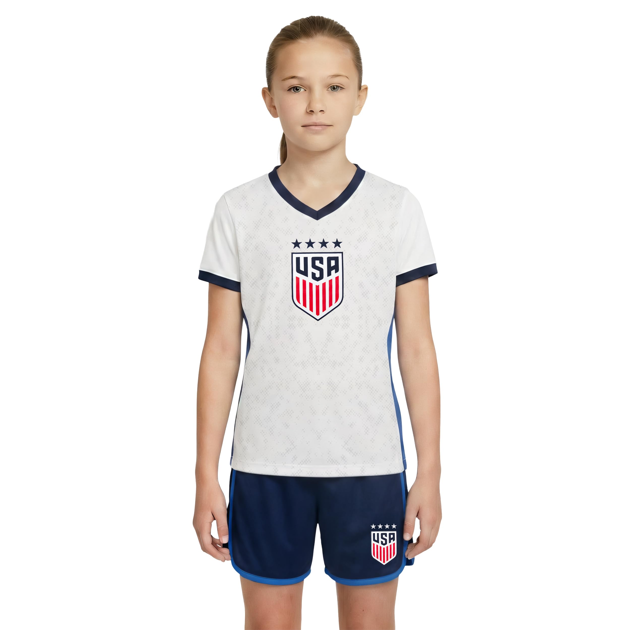 Icon Sports Officially Licensed US Women's National Soccer Team Game Day Shirt - Girls