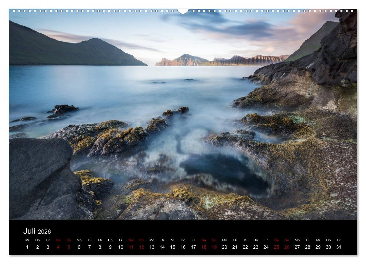 Färöer - Naturwunder im Nordatlantik (hochwertiger Premium Wandkalender 2026 DIN A2 quer), Kunstdruck in Hochglanz: Atemberaubende Inselwelt im Nordatlantik
