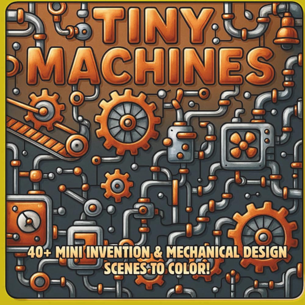 Tiny Machines: Mini Inventions, Gears & Engineering Wonders — A STEM-Inspired Coloring Book of Creative Mechanical Worlds for Builders and Thinkers (STEM Learning Coloring Books for Kids)