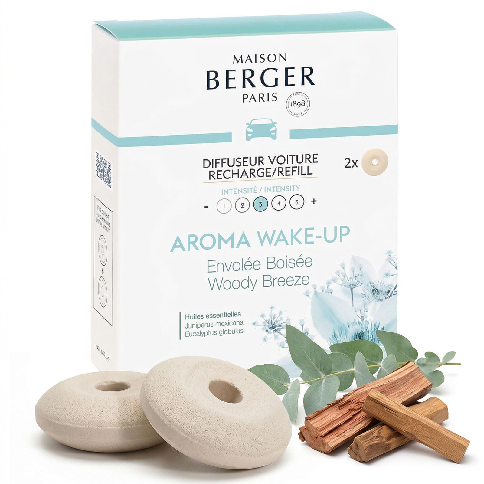 Maison Berger Paris Wake UP Diffuser Refill Pack Ceramic White Pack of 2