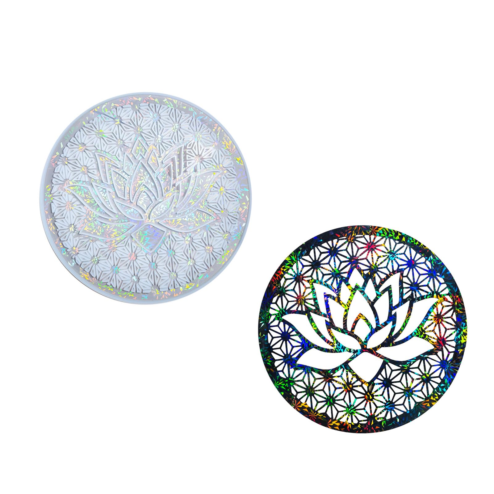 Creative Lotuses - Moldes de resina de silicona resistentes portátiles y flexibles, elegantes castas epoxi para decoración del hogar