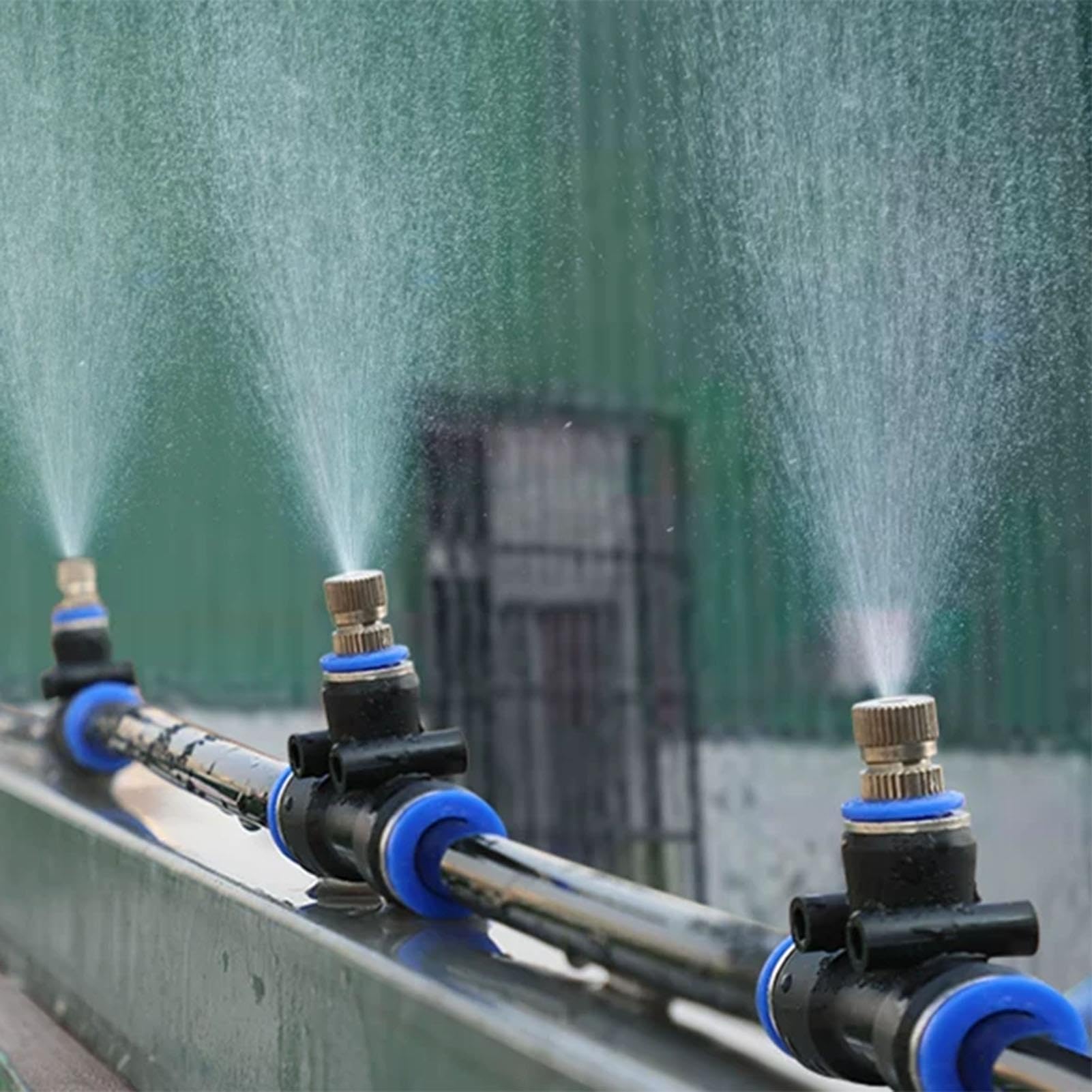 Kit Irrigazione Automatica Kit di Raffreddamento a Pioggia/nebulizzazione per Tetti | Kit di Nebulizzazione per Pollai, Tubo di Irrigazione per Piscine, Irrigatori per Orti(105m/344ft)