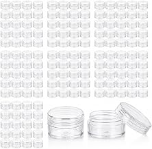 Yanubi, Set of 100, Divided Case, 0.2 fl oz (5 ml), Cream Case, Mini, Small Divided Containers, Lotion, Cream, Refill Containers, Accessories, Storage, Transparent, Business Trips, Travel, Home Use