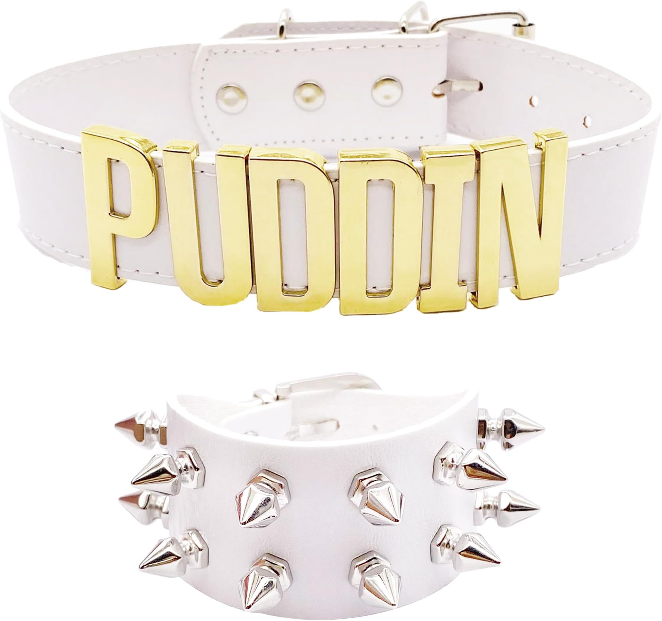 Quinn Puddin Choker Necklace Studded Bracelet Set Halloween Harley Cosplay Costume Accessories for Women Punk Leather Collar Necklace Gothic Jewelry