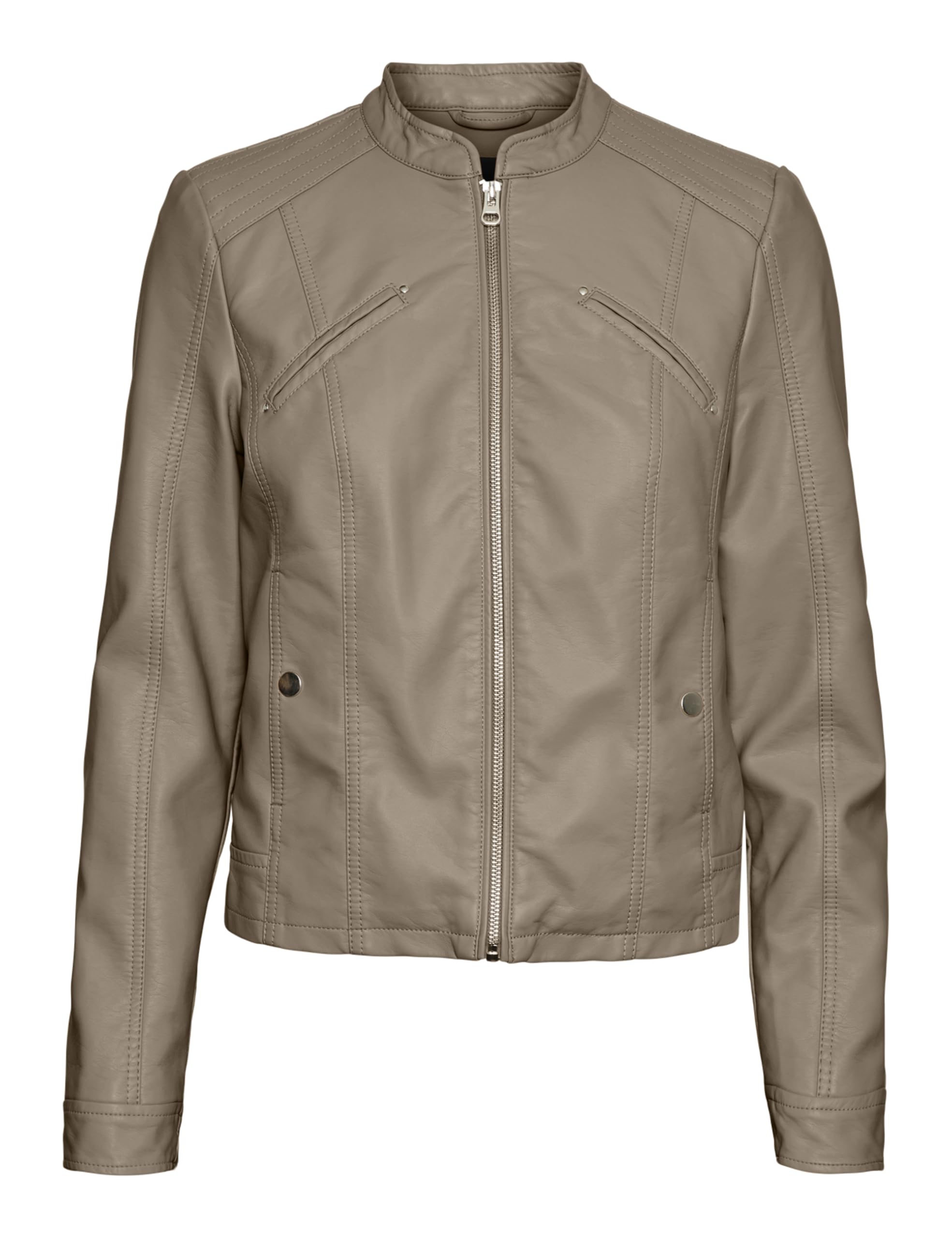 VERO MODA Female Jacket VMFAVODONA AW23 Coated Jacket, Silver Mink, L