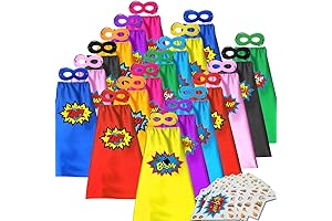 ADJOY Superhero Capes and Masks for Kids: Unforgettable Superhero Birthday Party Celebrations