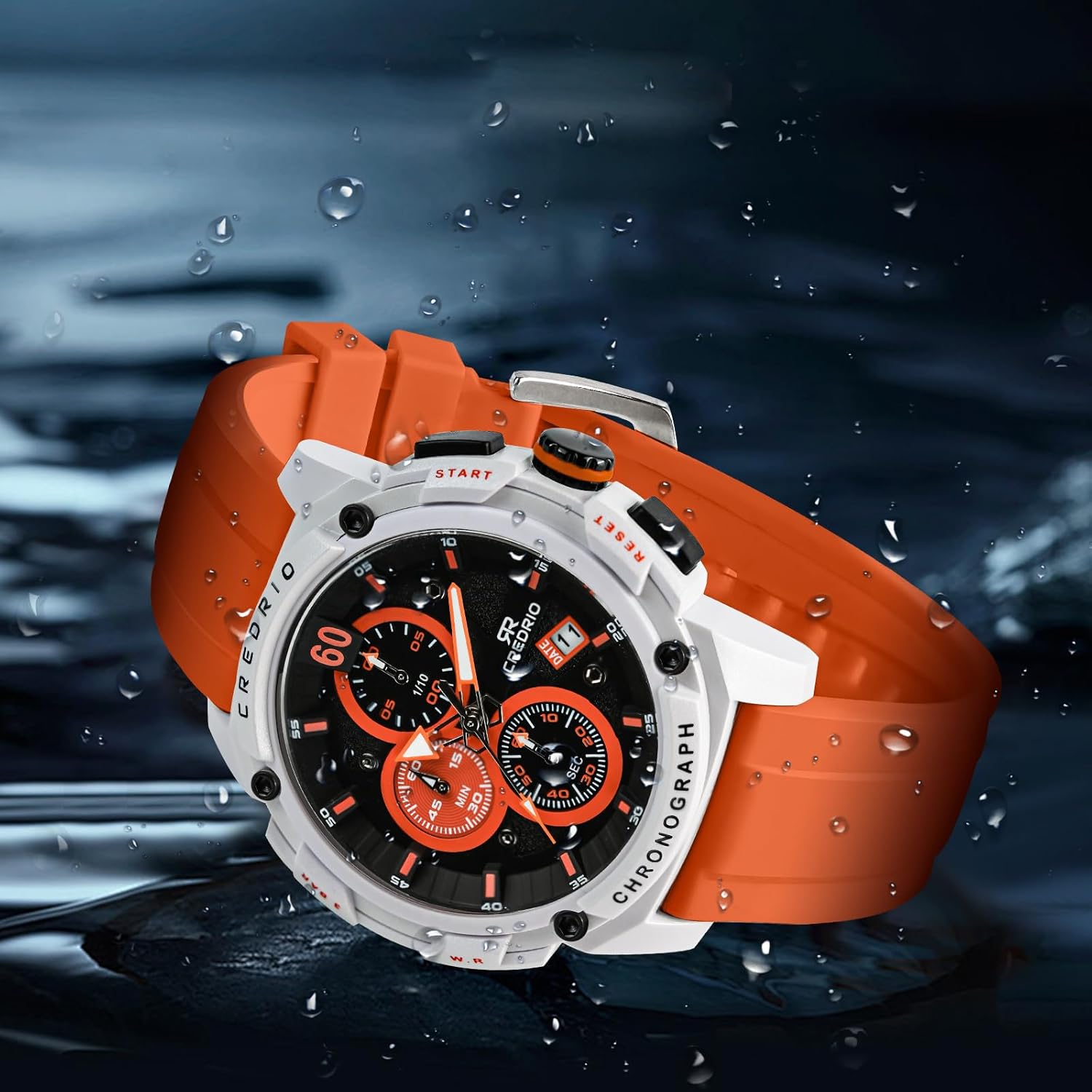 Men's Fashion Watch Silicon Band Business Quartz Watches Luxury Waterproof Luminous Analog Display with Date Chronograph Multifunctional Watch - Image 5