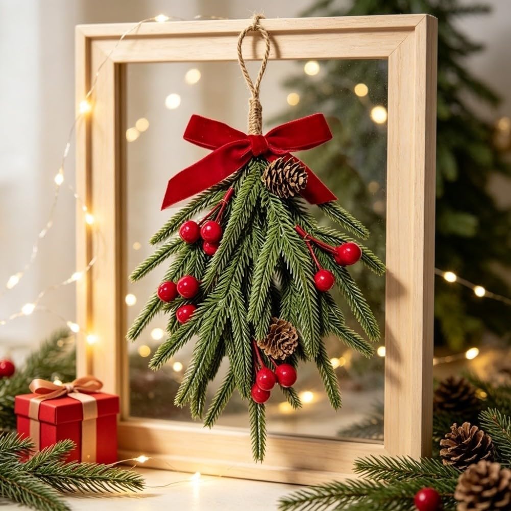 Guirnalda Navidad Pared Plástico Realista 30x17cm