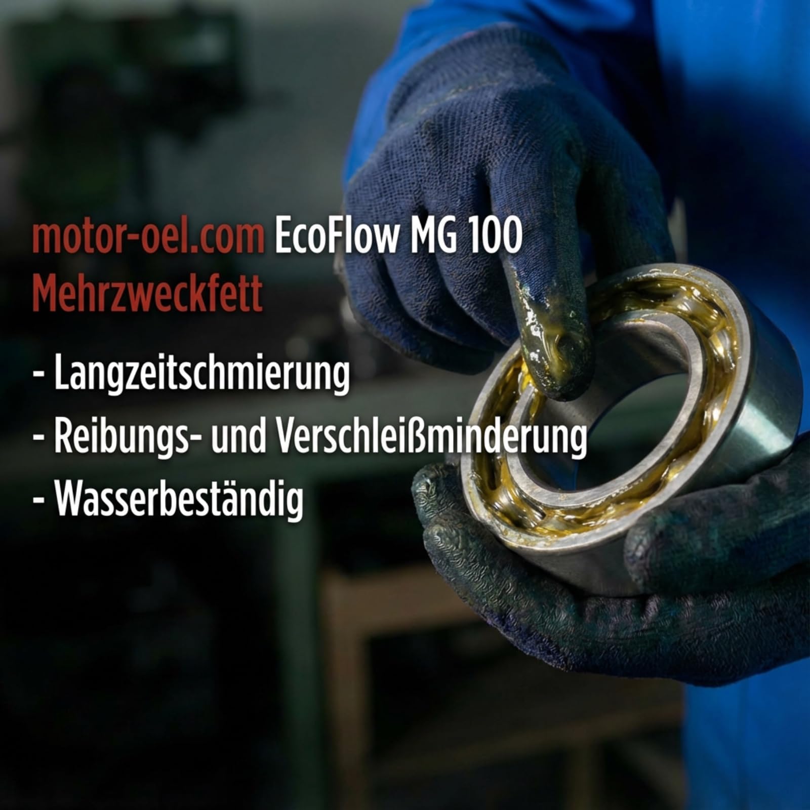 EcoFlow MG 100 Schmierfett – 12 x 400g. Kartusche | Hochleistungs-Mehrzweckfett für Gleit- & Wälzlager | haftstark, alterungsbeständig, korrosionsschützend – für Maschinen & Baumaschinen