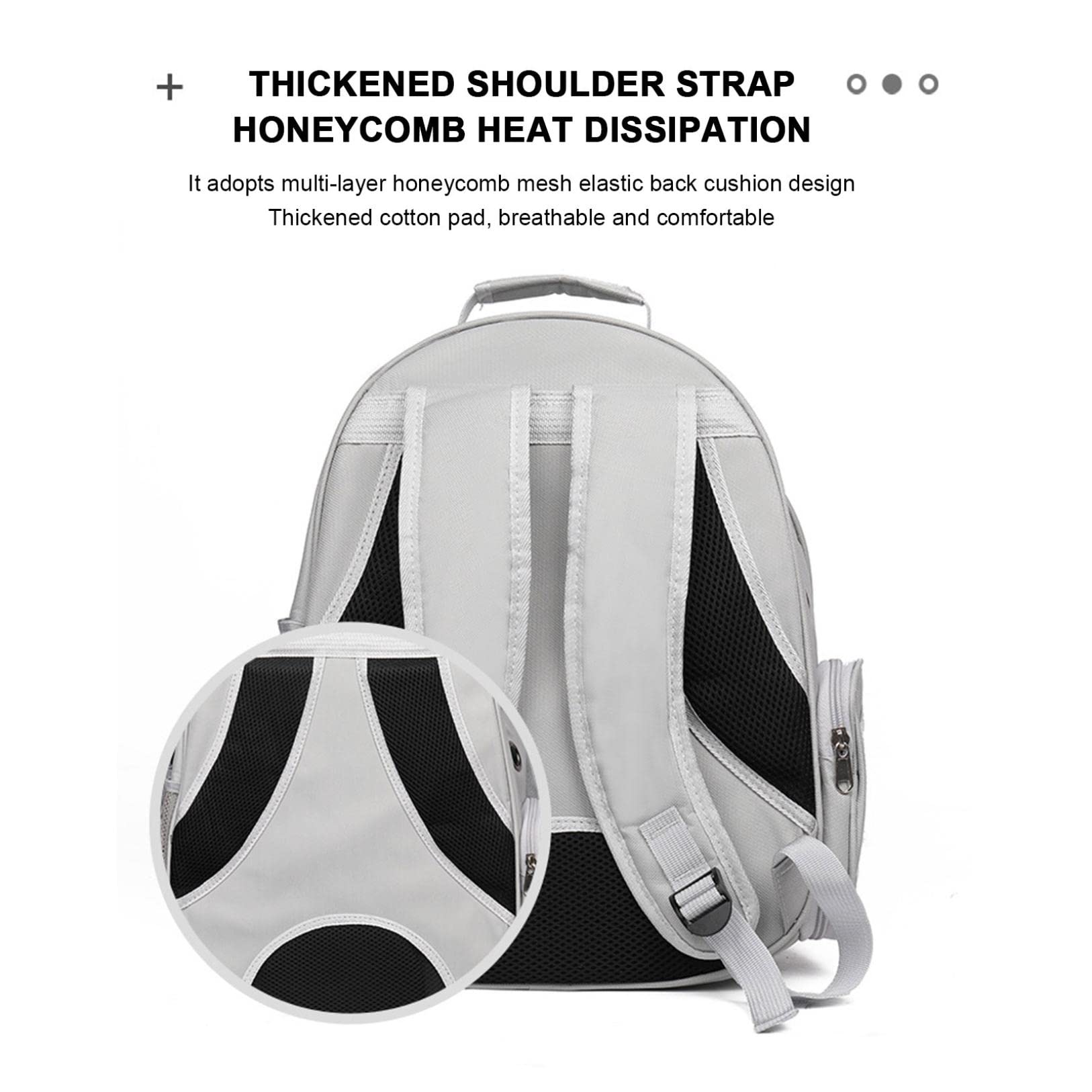 Katzen-Rucksack, Haustier-Luftpolster-Rucksack, von Fluggesellschaften zugelassen, belüfteter, transparenter Raumkapsel-Rucksack, Haustier-Reise-Tragetasche for kleine, mittelgroße Katzen und Welpen/8