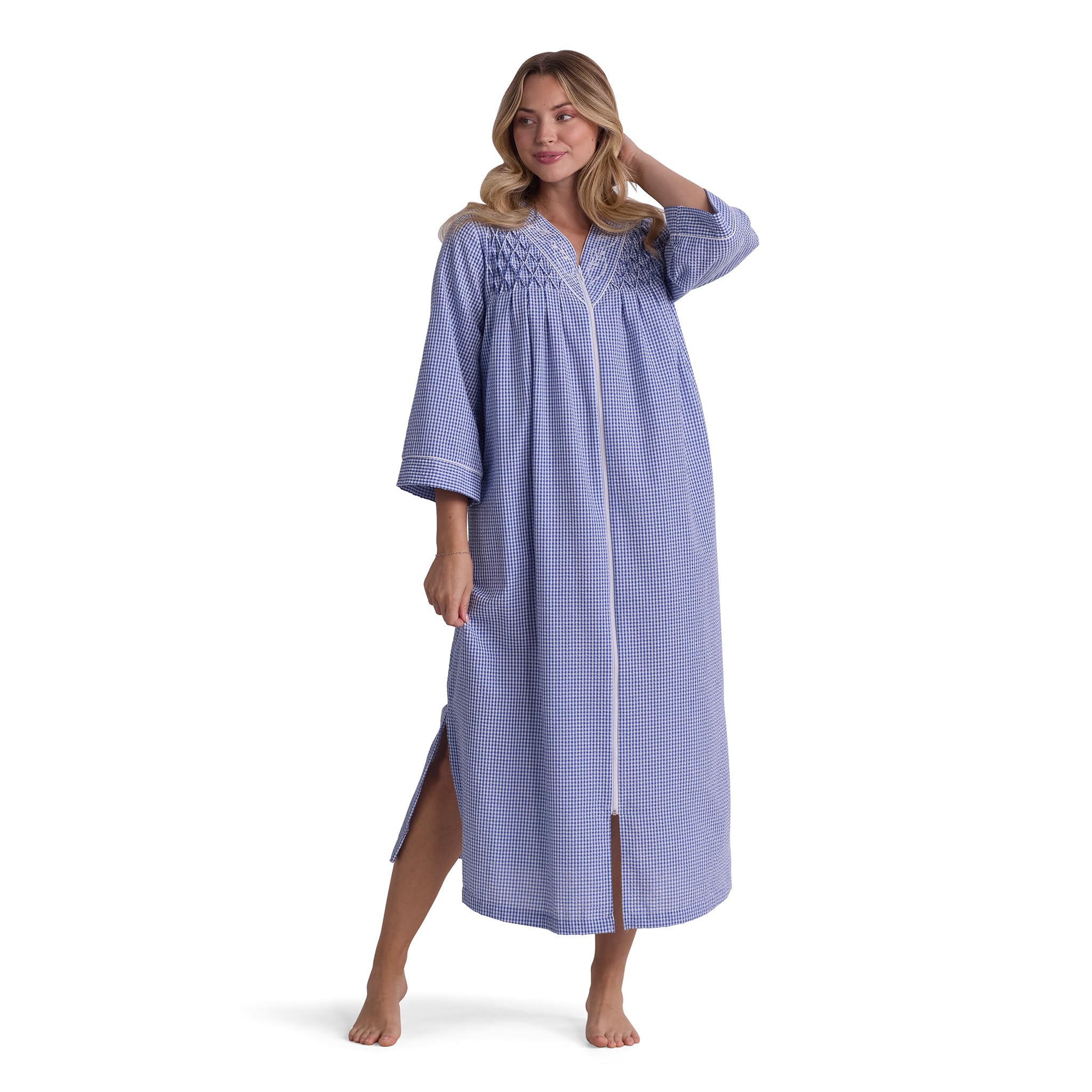 Miss Elaine Long Seersucker Robe