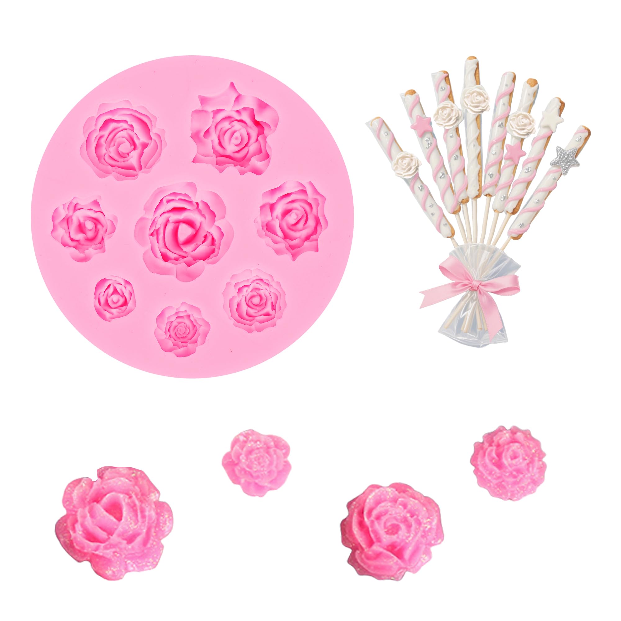 Mini Bow Fondant Molds - Silicone Cake Pops -9