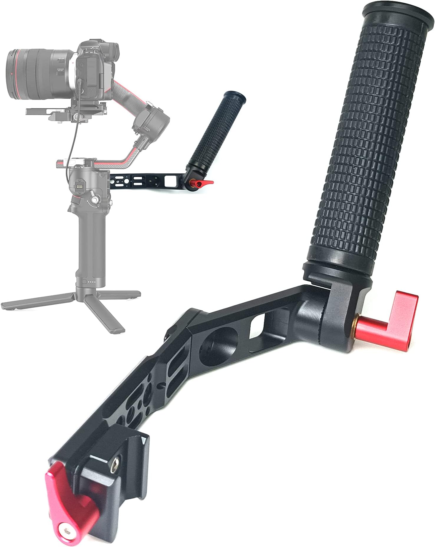 Peastrex Handle Grip for DJI Ronin RS 3 RS 3Pro RS 2 RSC 2 Gimbal Handheld Stabilizer, 200 Degree Adjustable Foldable Ergonomic Handgrip