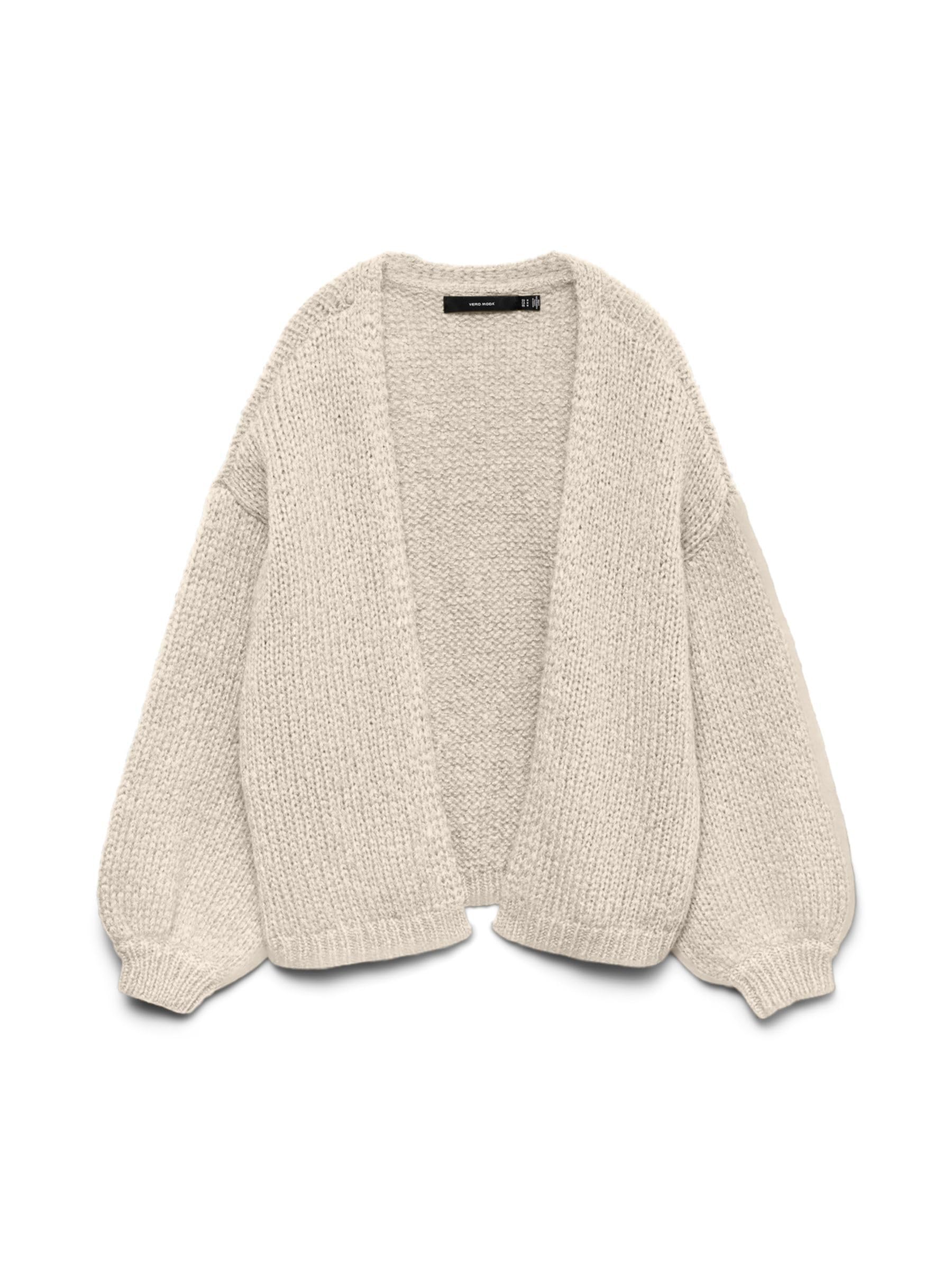 Vero Moda Chunky Knit Open Cardigan Women's Ecru Large
