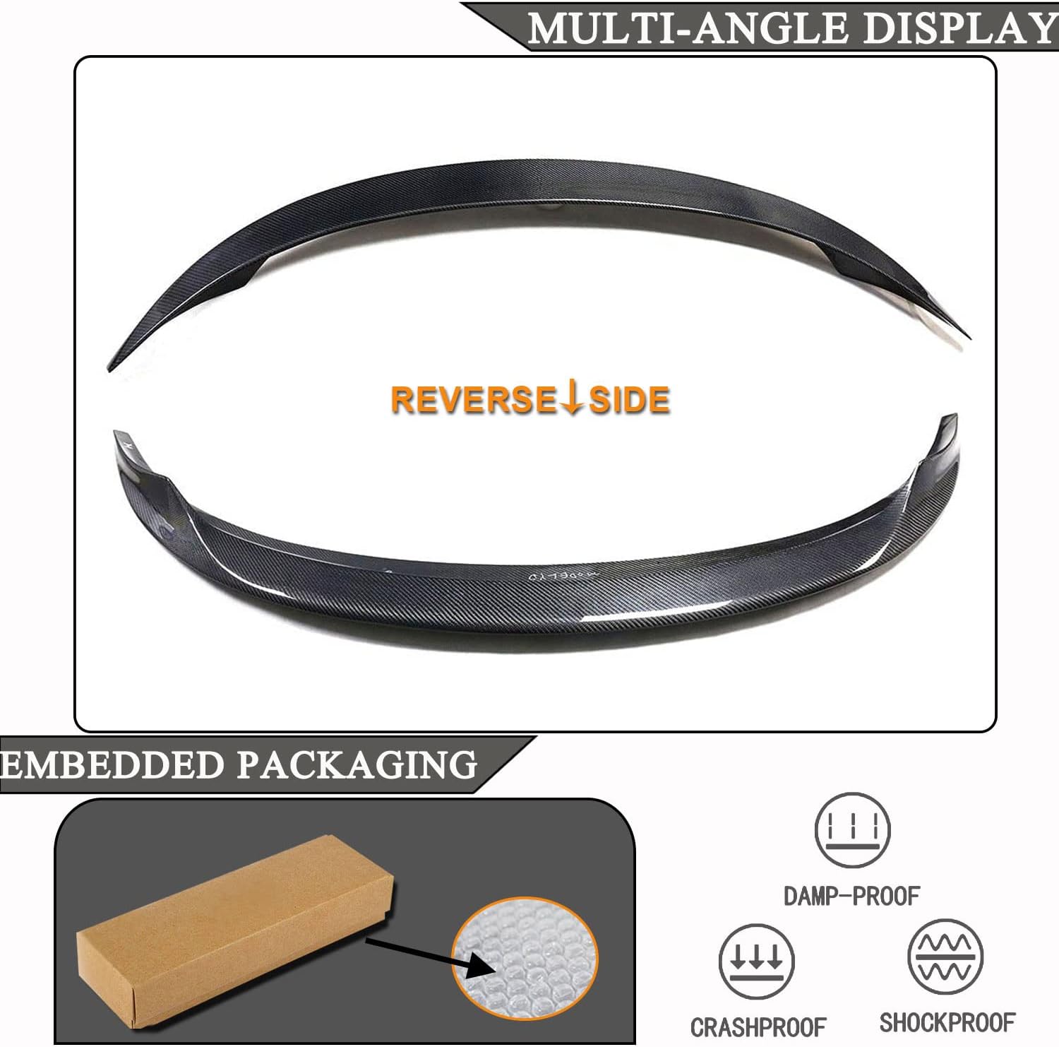 Carbon Fiber Rear Trunk Spoiler for Tesla Model Y 2019-2022 Sport Utility 4-Door Rear Spoiler Wing Lip Factory Outlet