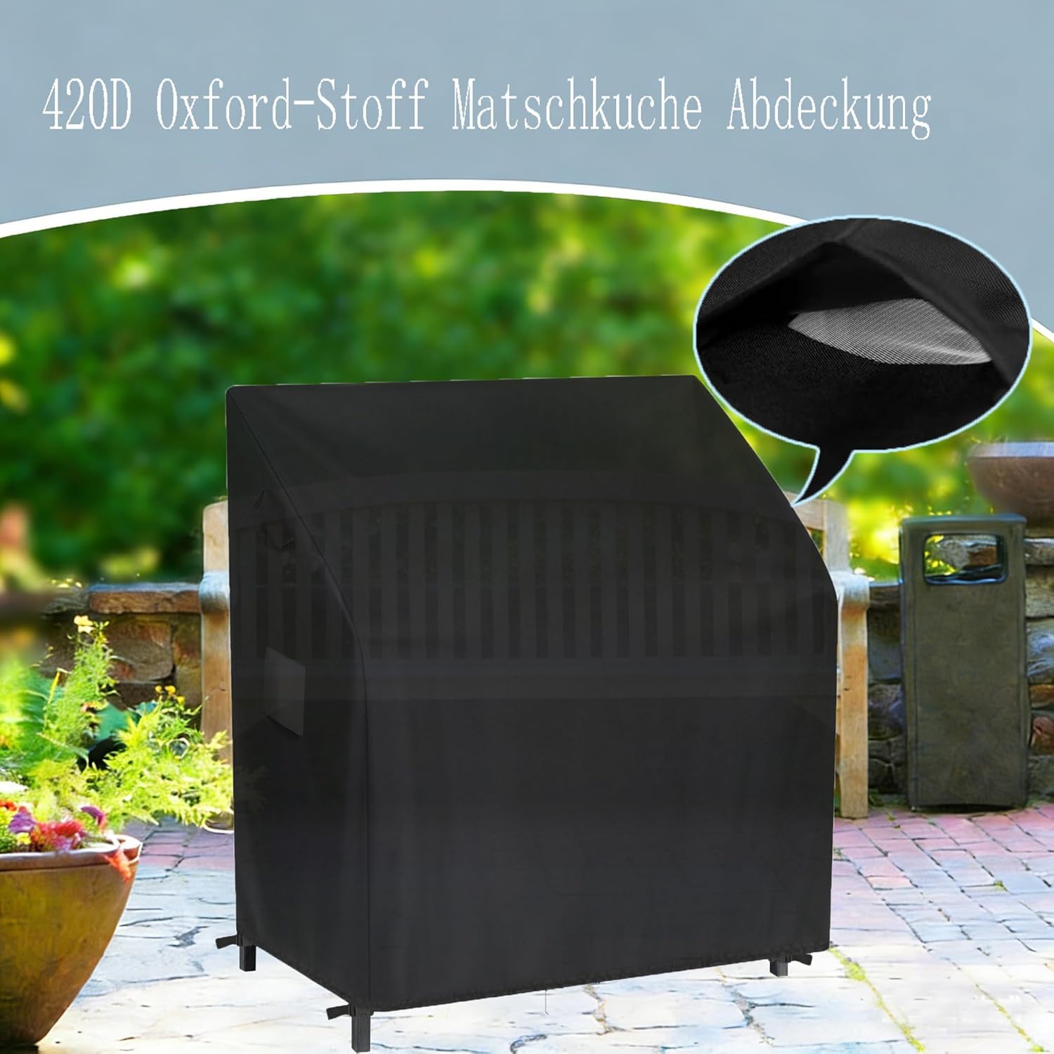Wodoodporny pokrowiec na grilla z tkaniny 420D, trwały i odporny na promieniowanie UV, odporny na warunki atmosferyczne, do kuchni dziecięcej (91 x 37 x 87 cm) – wytrzymały pokrowiec na grilla