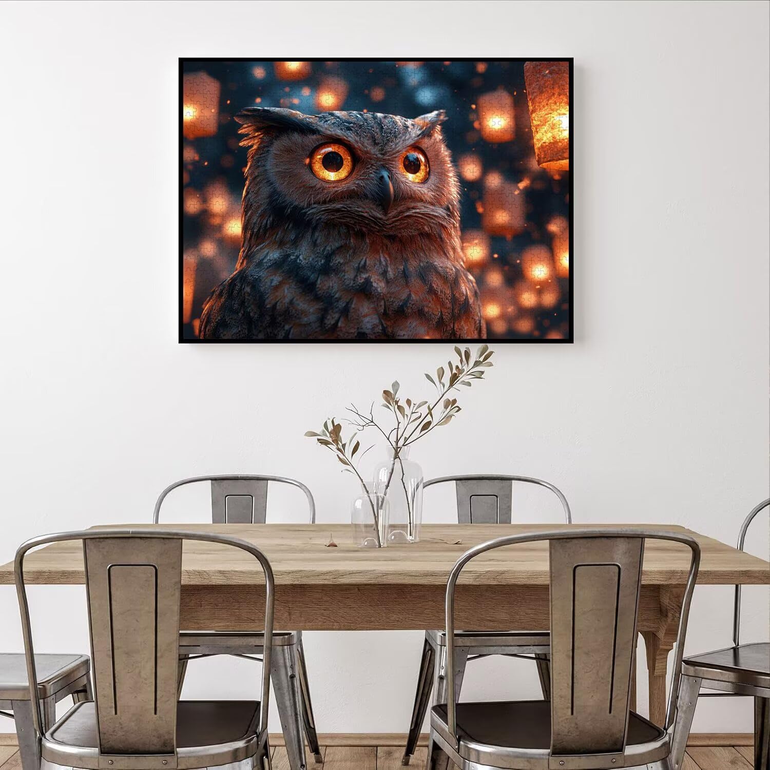 Puzzle 3000 Teile für Erwachsene, 3D Puzzle Eule Holzpuzzles, n-523 | Puzzlematte Lichter, Heimunterhaltung, Entspannung Meditationspuzzle, Impossible Klassische Jigsaw Puzzles, Home Decoration
