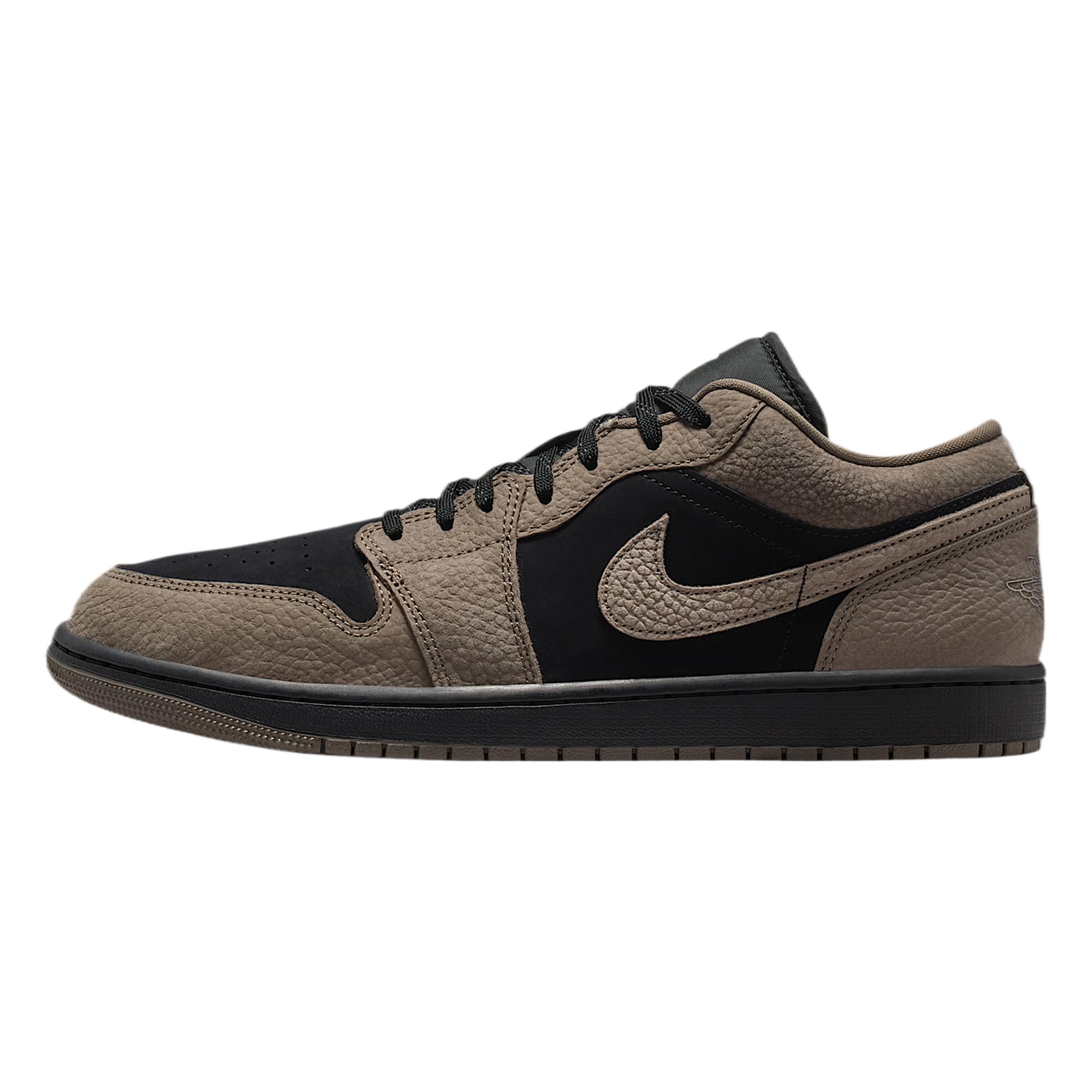 Air Jordan 1 Low SE Men's Shoes (Black/Light Wild Mango/Olive Grey)