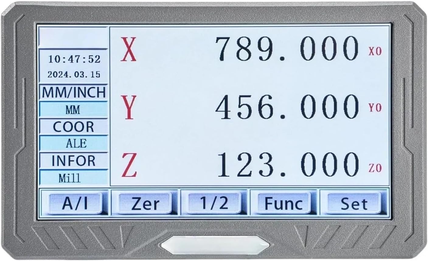 3 Axi Full Touch Screen Digital DRO Kit Sds200S Readout Display with 2Pcs 5Um Linear Scale Ruler (3 Axis DRO)