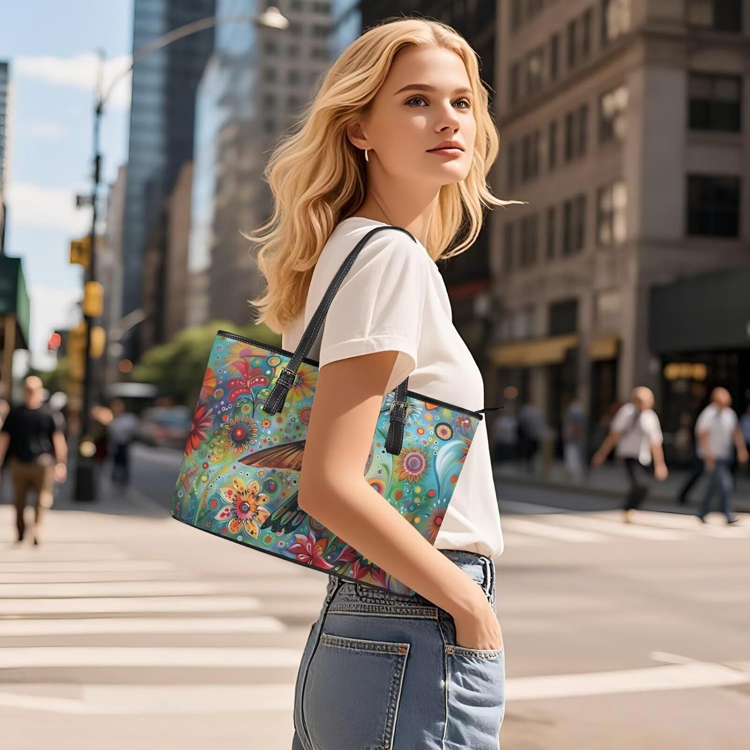 Cute Handbag and Wallet Set for Women Large Tote Handbag with Matching Wallet for Daily Use