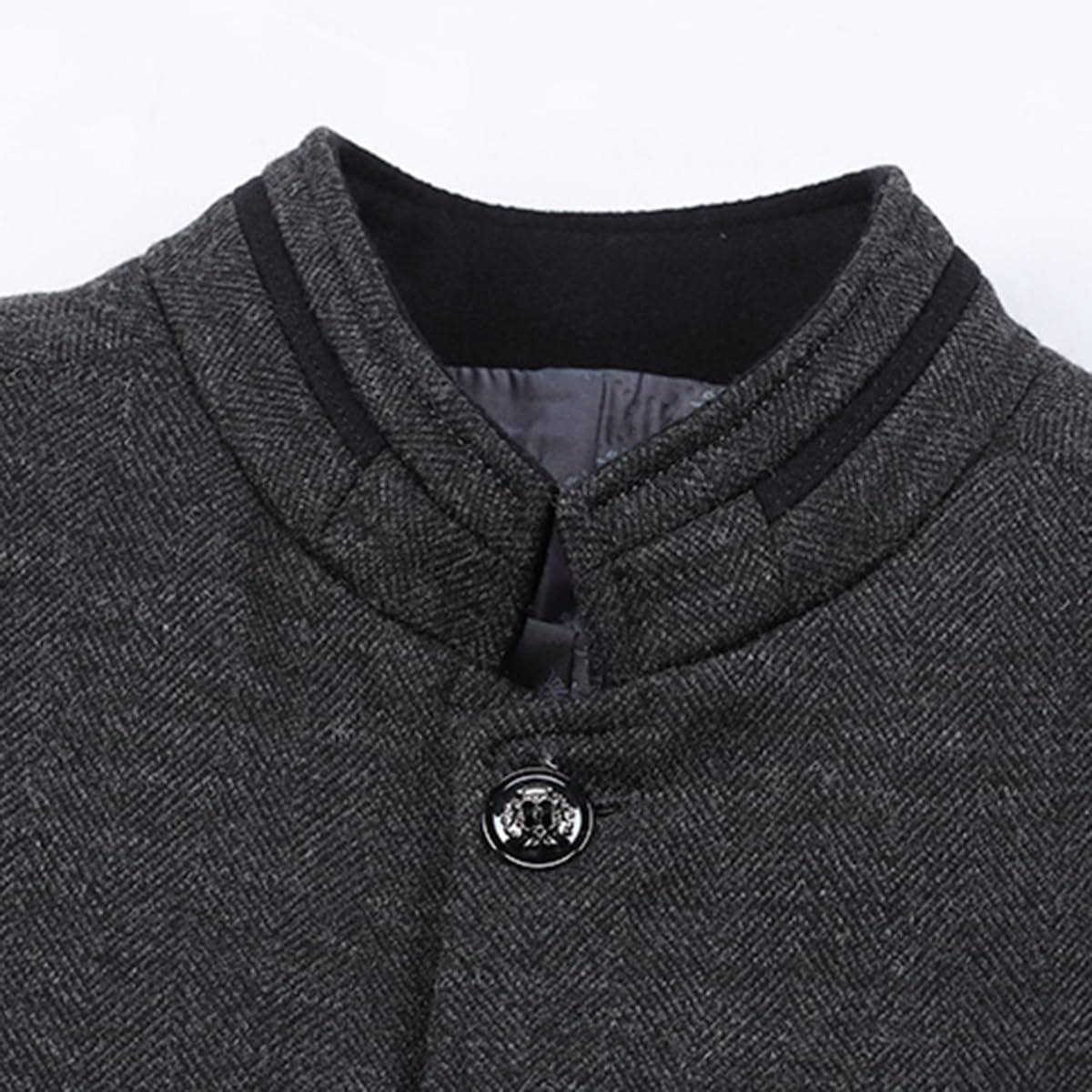 Allthemen Cappotto da Uomo Casual a Manica Lunga Trench Coat Ufficiale con Collo Giacca Lunga Generale Fit Cappotto Invernale Caldo Con Bottoni