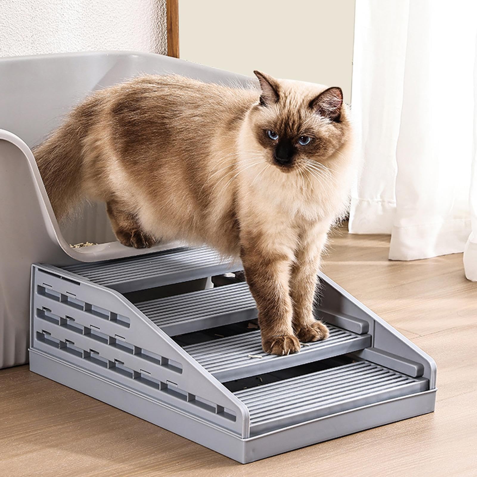 Tapis pour bac à litière de chat Grille antidérapante anti-éclaboussures | pour Litière de Chat, Marchepied pour Chaton pour Enrichissement du Félin, Utilisation à Domicile, Appartement, Salon,