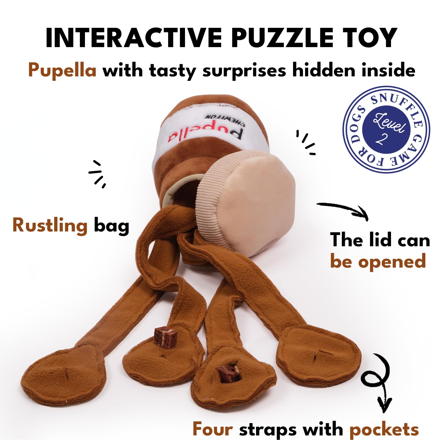 CHEWFFON Juguete para perros, juguetes de rompecabezas para perros, juguetes interactivos para perros, enriquecimiento para el aburrimiento y estimulación, juguetes de olfateo para perros pequeños,