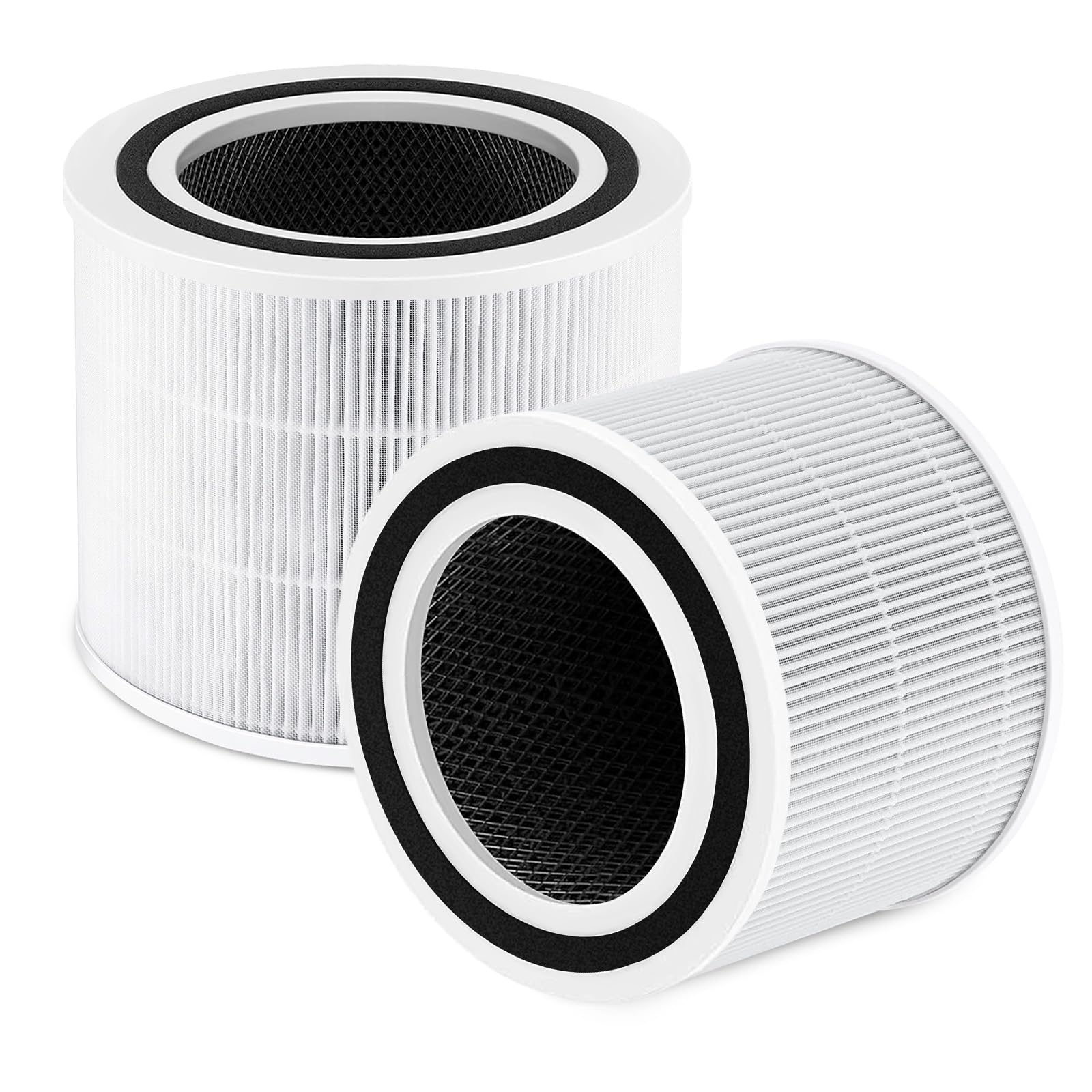 Pinrek White Core 300S Air Purifier Filter For Levoit Core 300, Core 300S, Core P350 - 3-In-1 H13 True Hepa With Activated Carbon Replacement Filter, Compared To Part # Core 300-Rf - 2-Pack, Basic Filter