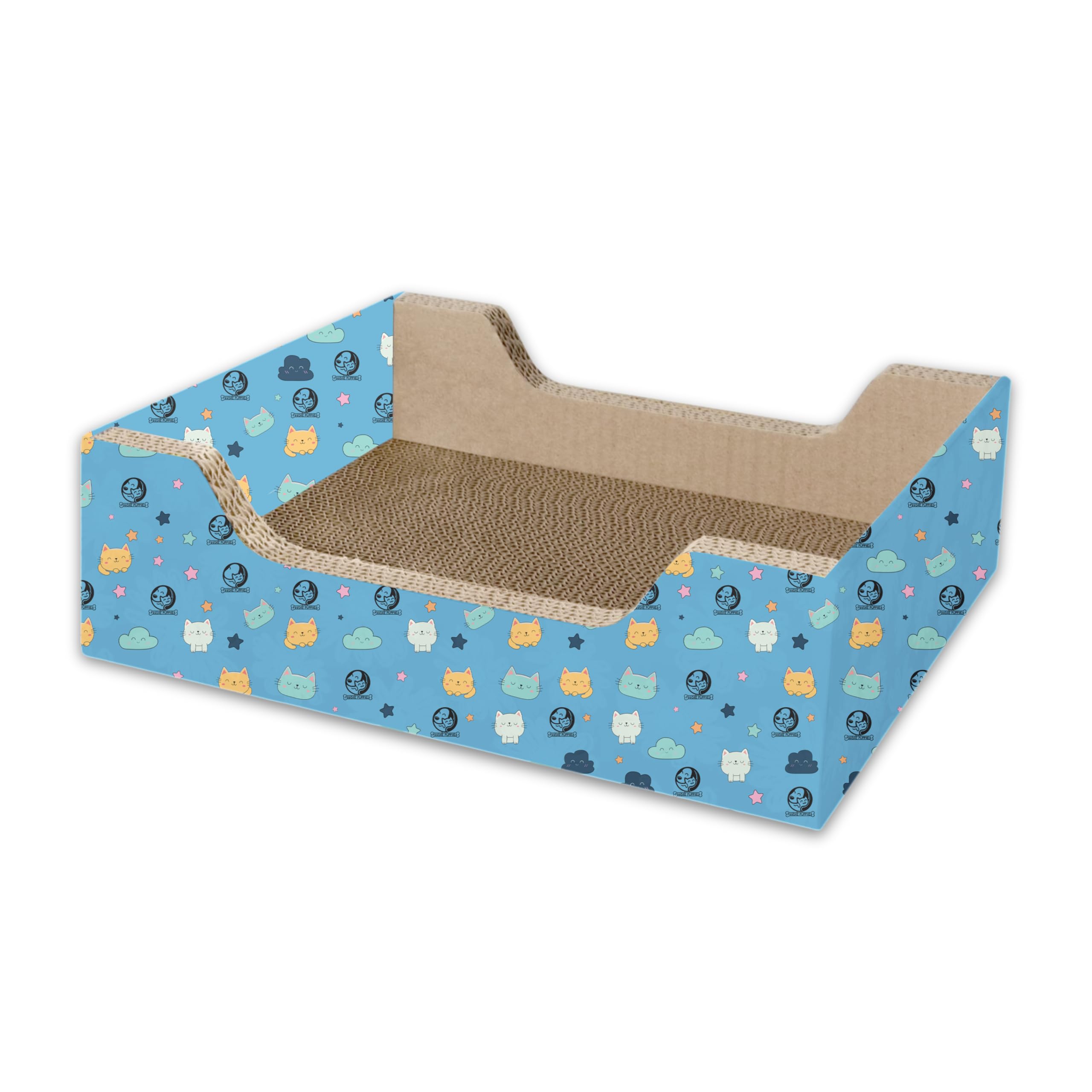 Foodie Puppies Cat Scratcher Pad with Catnip for Cats & Kittens - (Bed Scratcher) | Durable Corrugated Cardboard Cat Scratching Furniture in Rectangle Shape | Furniture Protection, Play & Relaxation-image-32