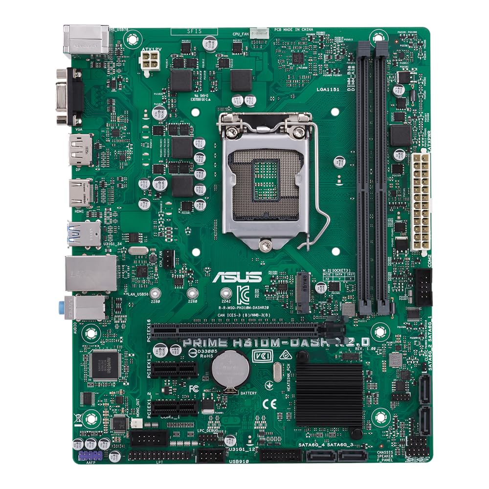 Scheda madre ASUS Prime H310M-DASH R2.0 LGA1151 H310 DDR4 Micro