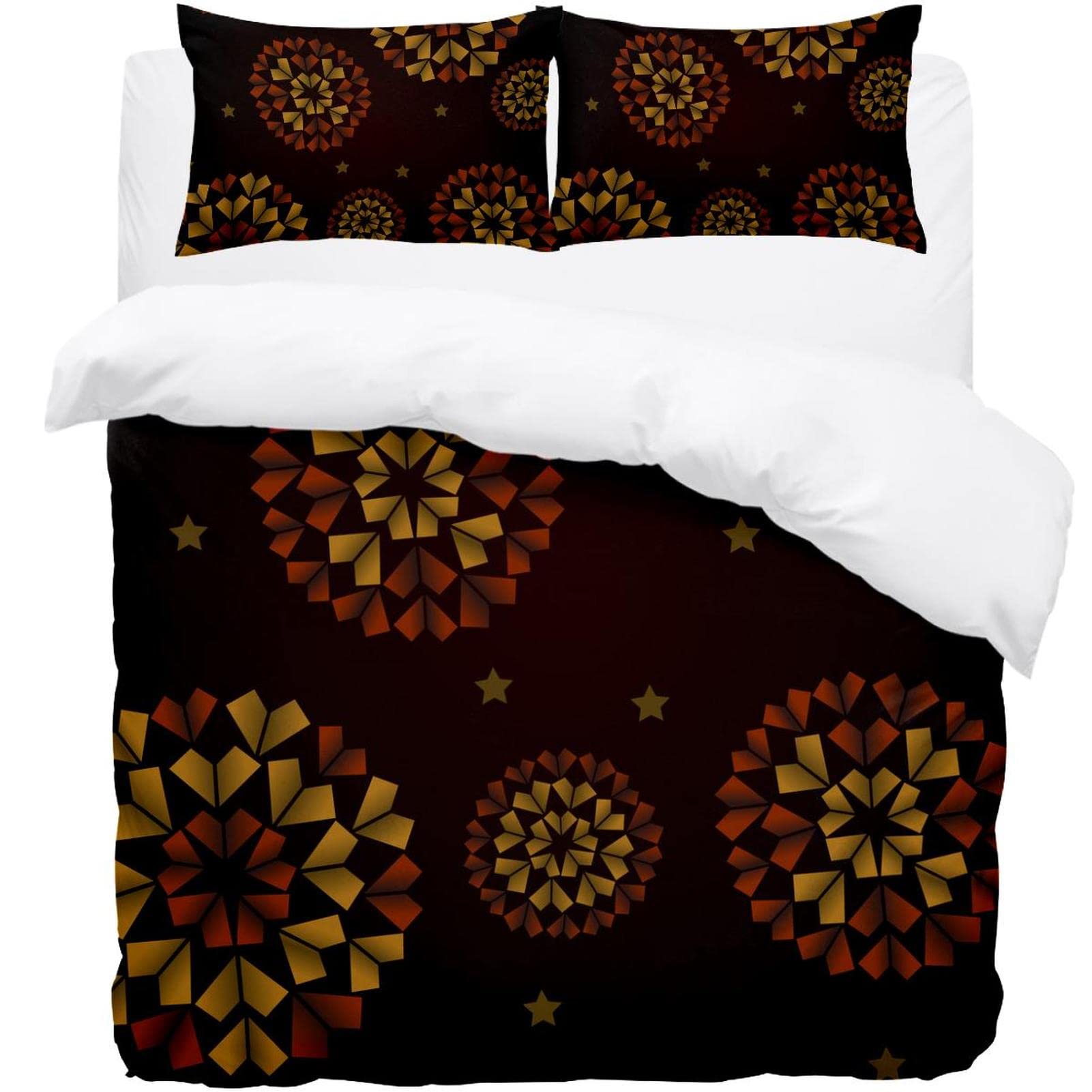 Parure de lit flocon de neige pour chambre cocooning en hiver avec housse douce
