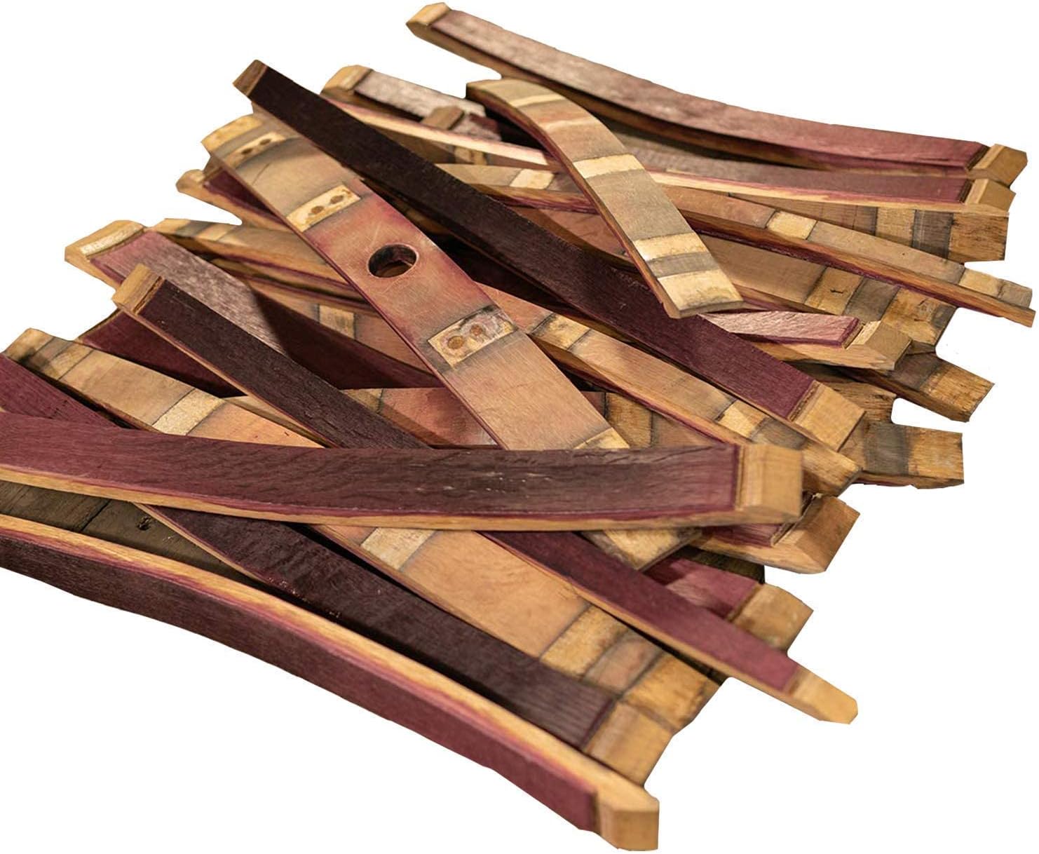 Midwest Barrel Company Authentic Red Wine Oak Barrel Staves, Set of 25 Staves