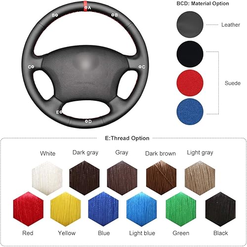 Miniatura 6 de MEWANT Funda para volante para Toyota Tacoma Tundra 4Runner Sienna Highlander Sequoia Land Cruiser Prado 120 Land Cruiser Hilux LS400 GX GX470