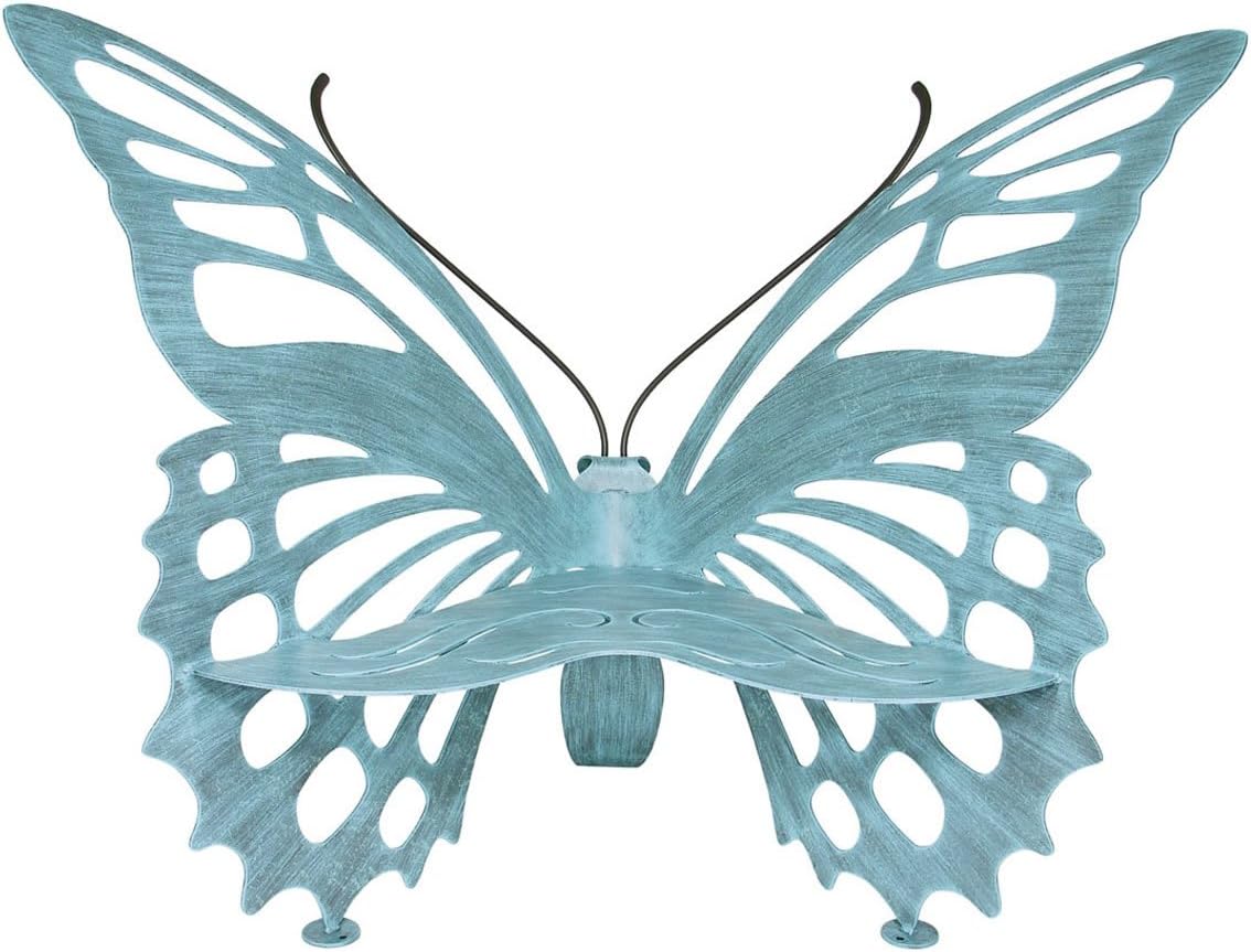 Large Butterfly Bench - Cricket Forge - Outdoor Metal Furniture