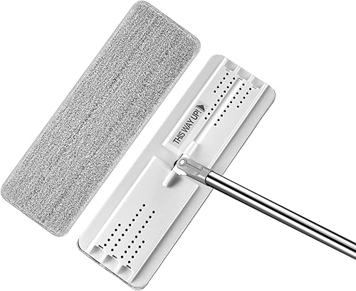 Miniatura 6 de JOYMOOP Cabezal plano para trapeador con 1 almohadilla de microfibra de repuesto, 1 paquete