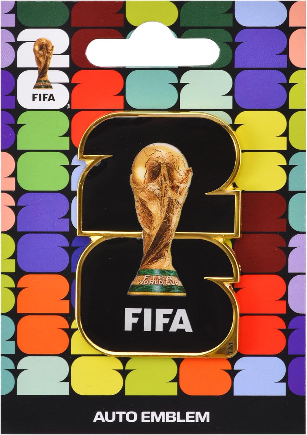 Officially Authorized FIFA World Cup 2026 3D Metal Emblem –Premium Car Decal Badge – Weatherproof Adhesive Sticker-Easy Installation on Auto, Truck, Cooler & Tool Chest – Authentic Tournament Souvenir