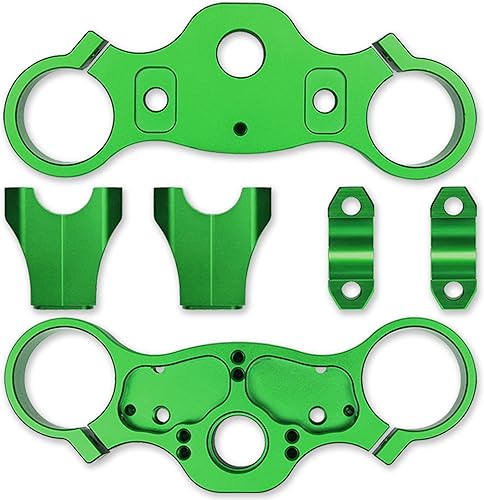 POLARBEAR Abrazadera de horquilla de árbol para motocicleta, 1.102in con triple montaje de árbol para motocicleta 50SX 125EXC 125SX 65SX 85SX (verde)