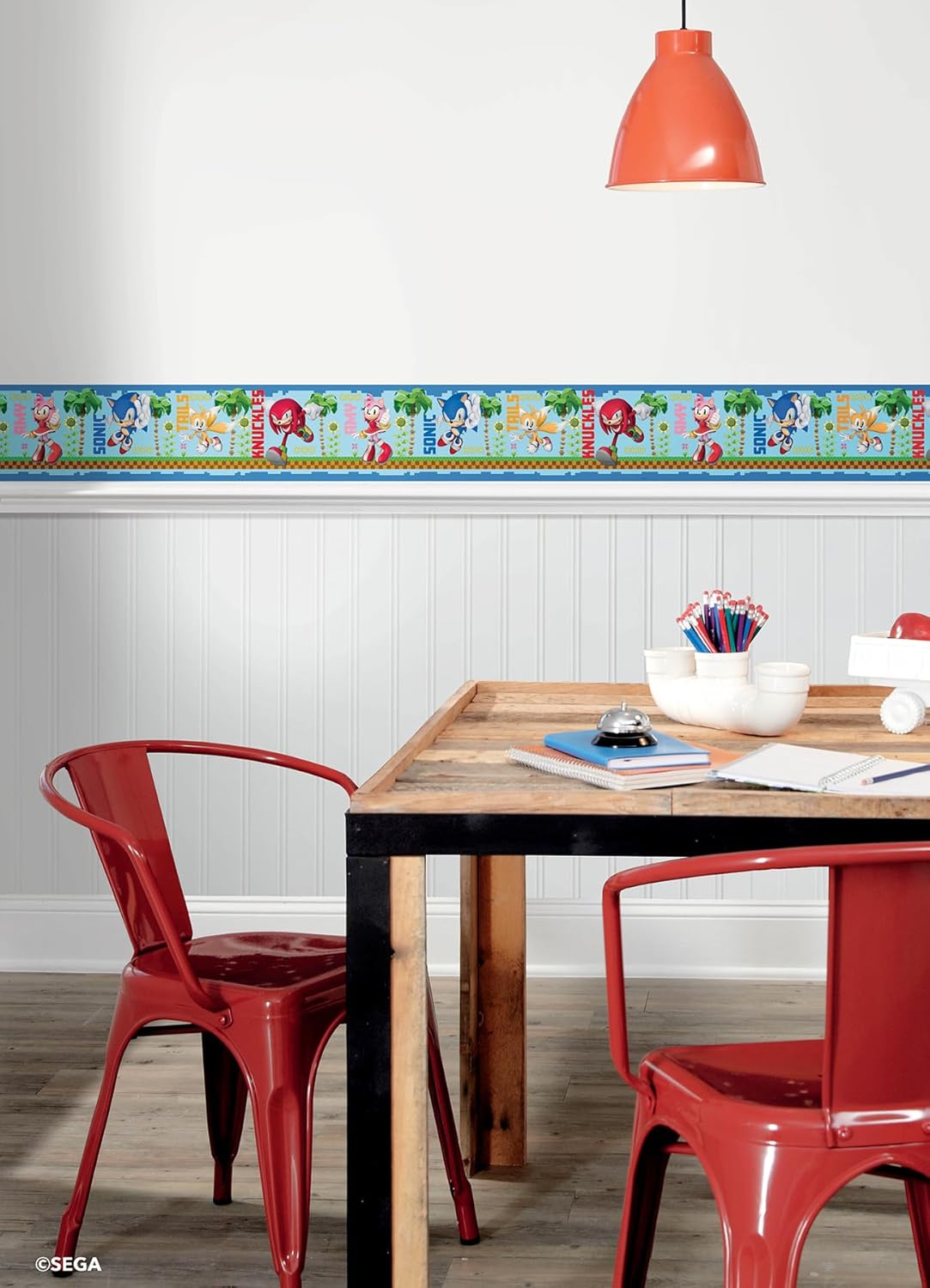 RoomMates Sonic The Hedgehog Green Hill Characters Border Decal, RMK1338BD