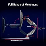 ROG Ergo Monitor Arm (AAS01R) – Mechanical Spring Monitor Mount with Desk Clamp and Grommet Mount, Holds Up to 49-inch* Within 13.5kg, Pivot/Swivel/Tilt/Rotation/Height Adjustable, VESA 100 x 100 mm