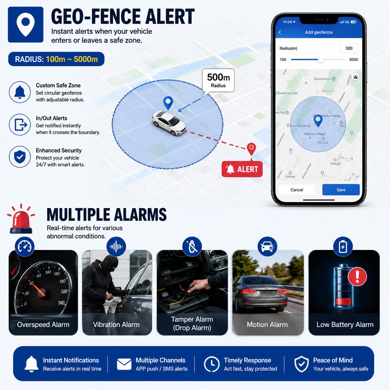Winnes Localizador GPS para Coche,4G 915 Localizador GPS, 7800mAh Resistente al Agua IP58 con Plataforma App/PC Gratuita, localizador de Seguimiento en Tiempo Real Anti-perdida de Motocicleta.